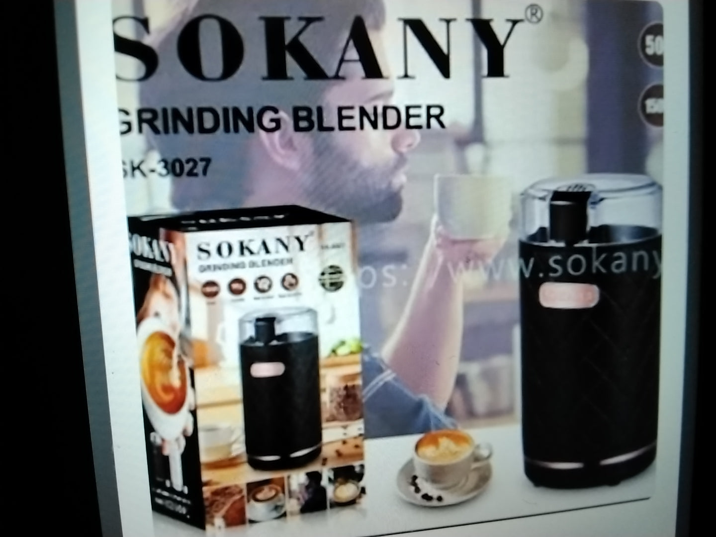 Super triturador de granos y café sokany